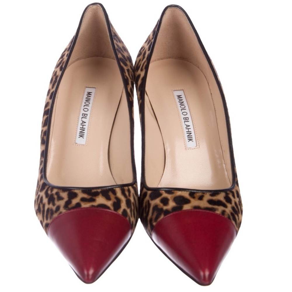 Leopard Manolo Blahnik size 37 1/2